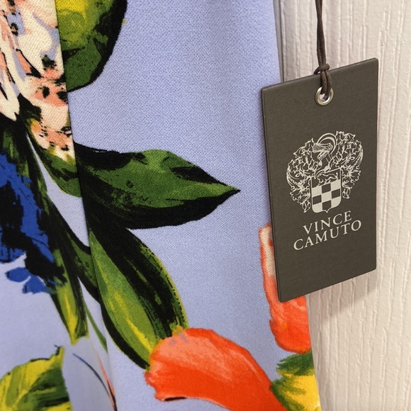 NWT Vince Camuto Sleeveless V-Neck Printed Scuba Fit and Flare Dress Size 6 - Picture 5 of 5